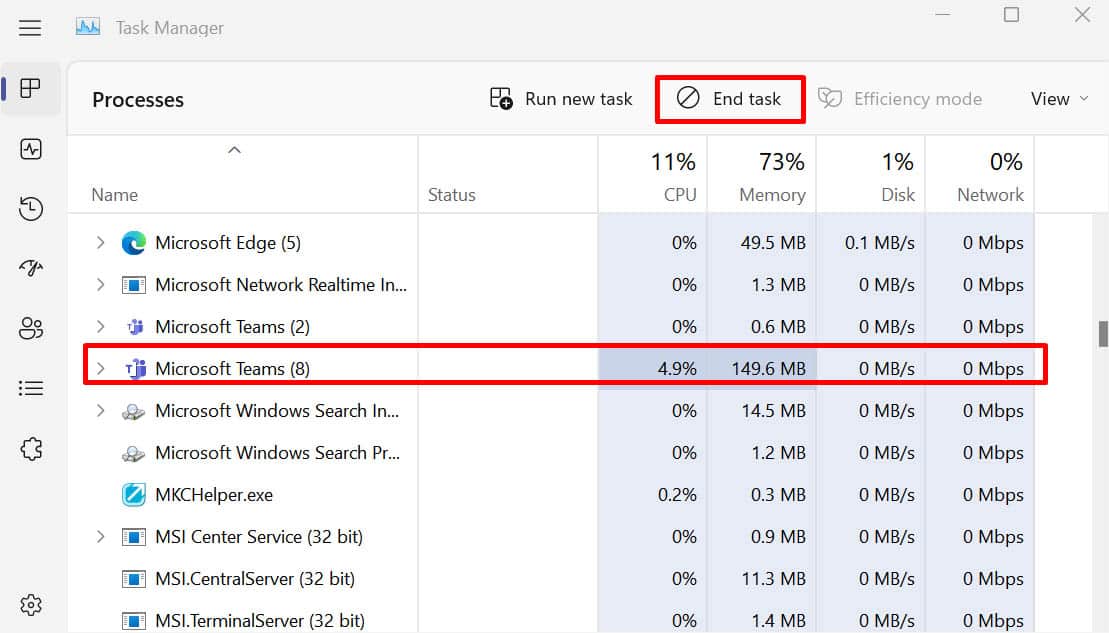 end app consuming high cpu