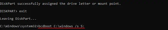 Solved: Cannot Delete Protected Partition 13 exit-diskpart-bcdboot-legacy