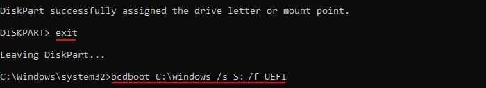 exit-diskpart-bcdboot-uefi