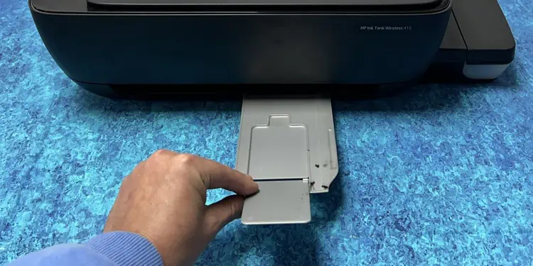How to Put Paper in HP Printer 14 extend-the-output-tray