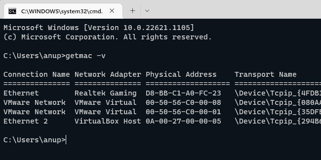 getmac-verbose
