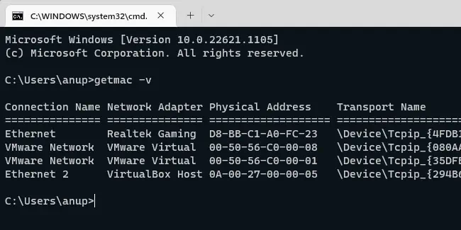 getmac-verbose