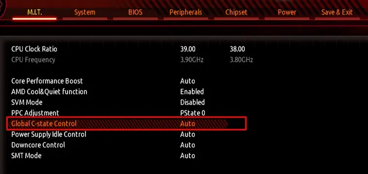 Best BIOS Settings for Gaming 16 global-c-state-control