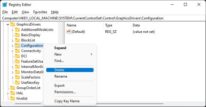 graphics-drivers-configuration-delete-registry