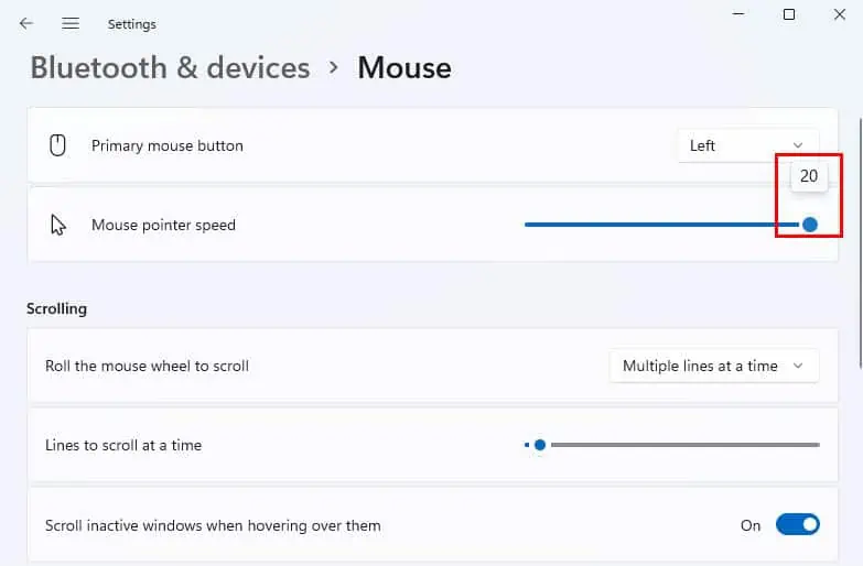 How to Change Mouse Sensitivity (5 Effective Ways) 19 hover-pointer-to-check-sensitivity