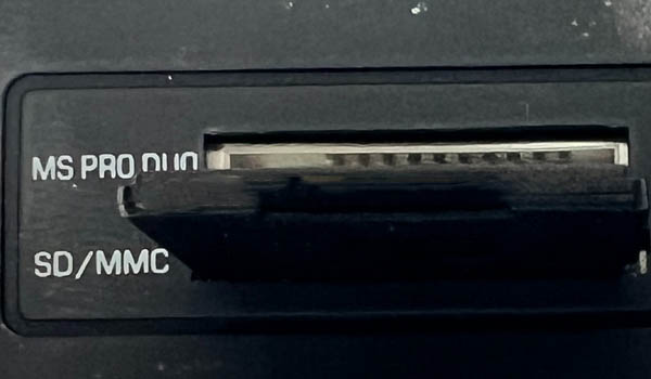 insert sd card in pc sd card slot directly