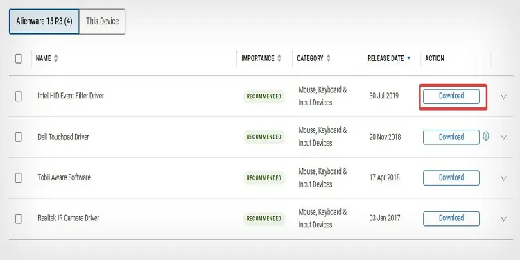 Alienware Keyboard Not Working? Here Are 9 Ways to Fix It 23 intel-hid-event-filter-driver