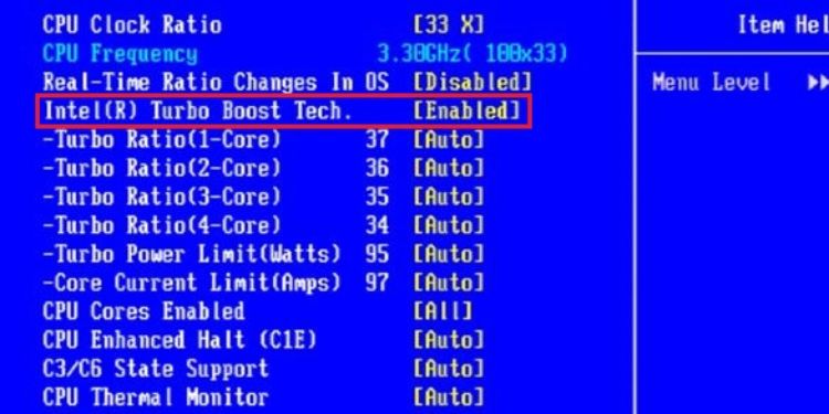 CPU Overclocking Not Working? Detailed Guide 22 intel turbo boost in bios