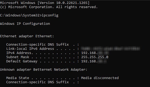 ipconfig surface laptop wifi not working
