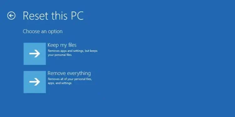 How to Fix Acer Laptop Stuck on Acer Screen 19 keep-my-files-remove-everything-acer-stick-on-acer-screen