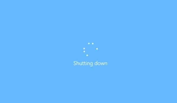 laptop shutting down