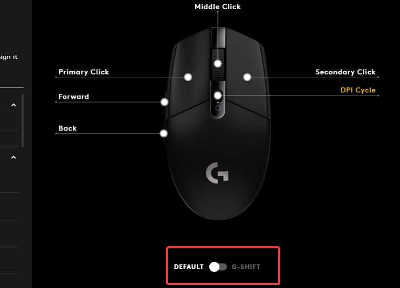 reset the Logitech Ghub setting