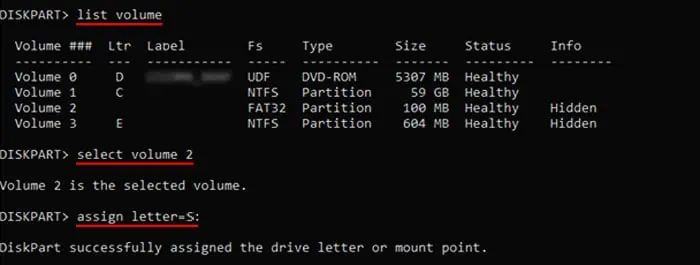 list-volume-select-volume-assign-letter-s