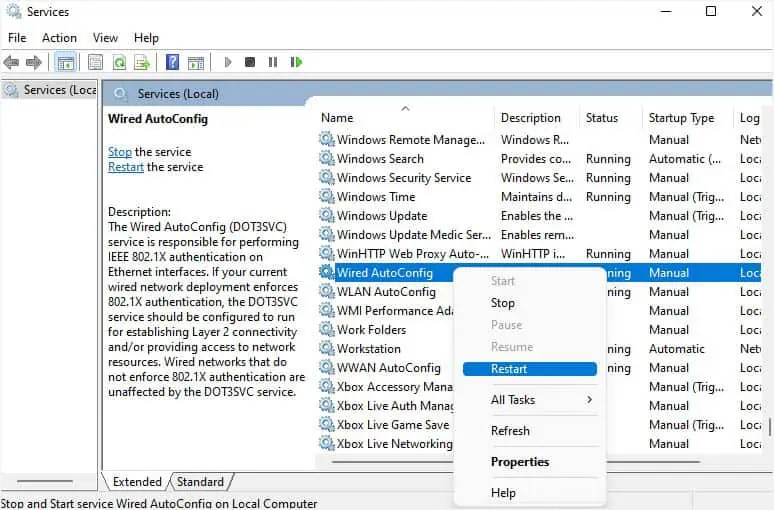 Network Adapter Not Working? 14 Ways to Fix It 41 manually-restart-windows-service