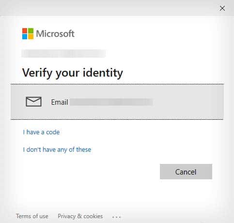 microsoft verify your identity