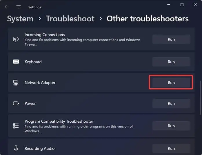 network-adatper-torubleshooter