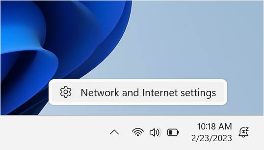 network and internet settings
