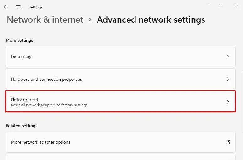 Network Adapter Not Working? 14 Ways to Fix It 52 network-reset-in-settings
