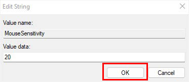 ok to save registry settings