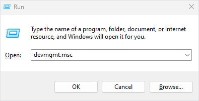 open device manager scroll not working