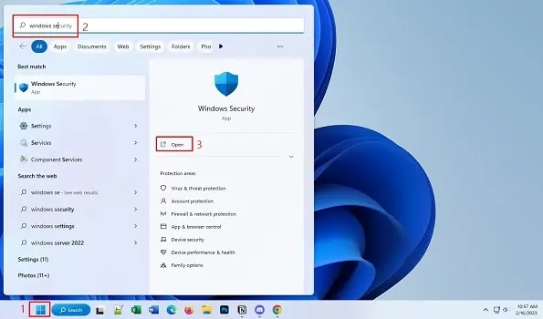 open-windows-security