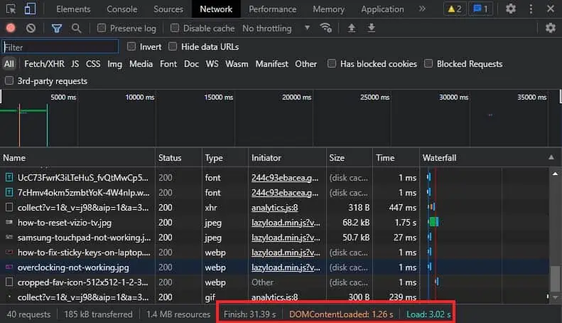 page-load-speed-in-chrome-dev-tools