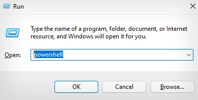 powershell on run