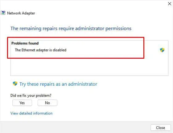 problems-found-in-network-adapter-troubleshooter
