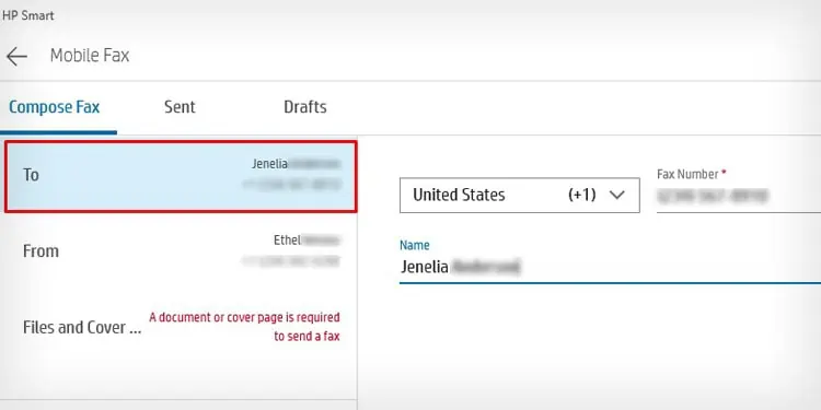 How to Fax From HP Printer 13 put-receiver-details-in-fax-1