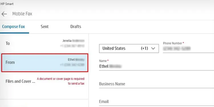 How to Fax From HP Printer 14 put-sender-details-in-fax