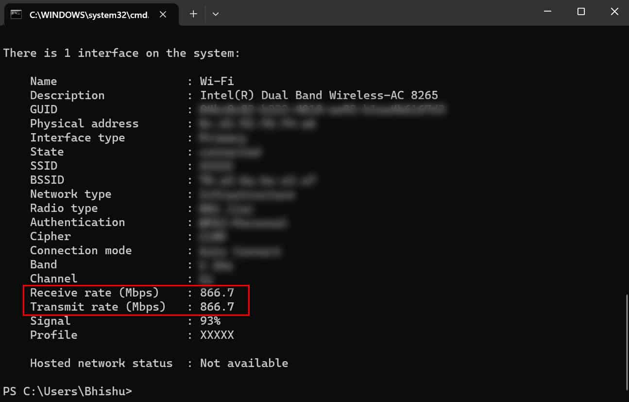 recheck receive and transmit rate