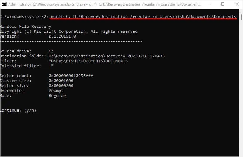 Fix: File Not Found Error in Windows 34 recovery-command-example