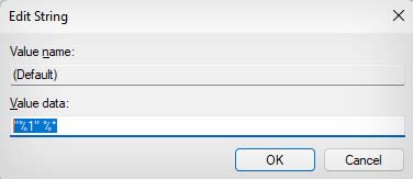 registry default entry value data