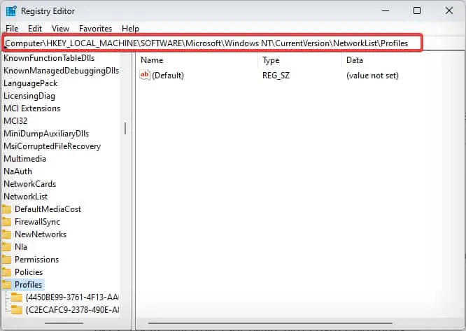 registry-editor-for-chnaging-the-network-profile