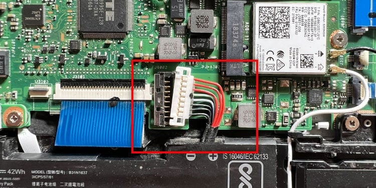 remove battery cable acer stuck on acer laptop