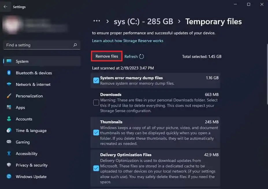 remove-temporary-files