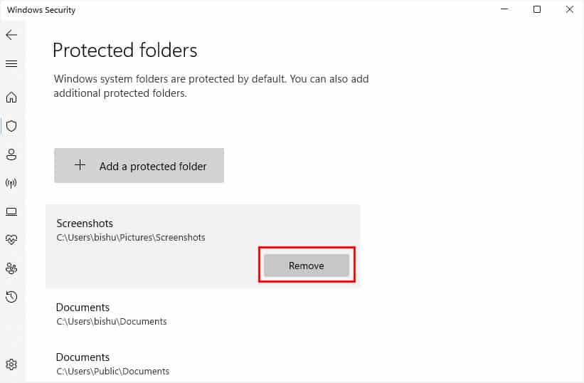 remove your folder