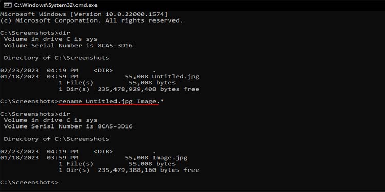 How to Rename File on Command Prompt 8 rename file extension without specifying extension in cmd