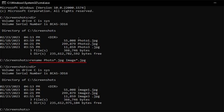 renaming files in command prompt with asterisk