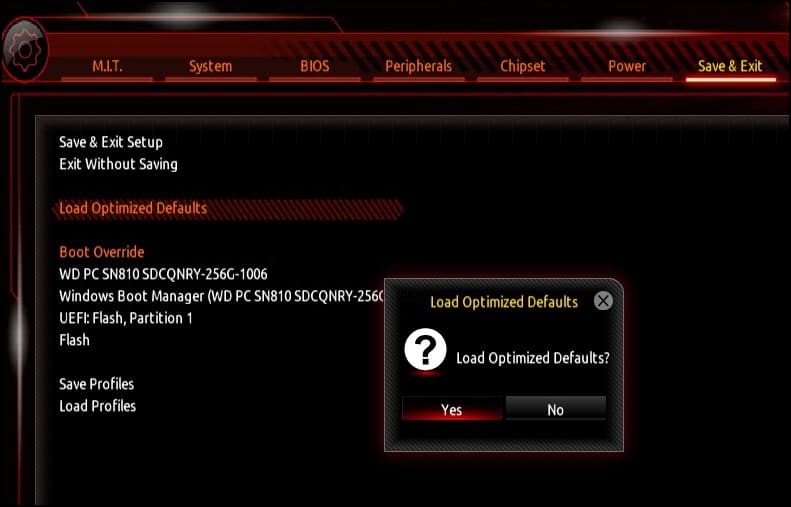 reset bios