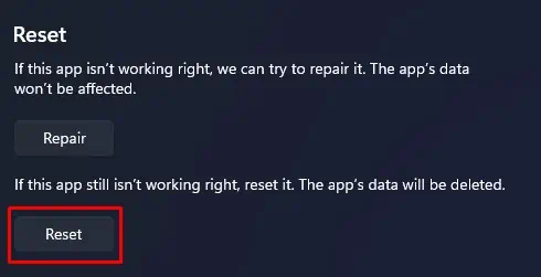 Surface Camera Not Working? Here're 9 Ways to Fix it 13 reset-camera-application-surface-camera-not-working