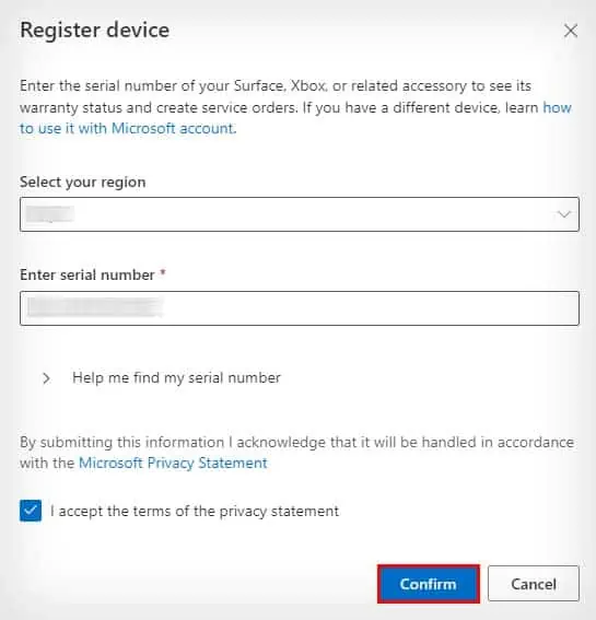 How to Add Device to Microsoft Account 20 rewgister-devie-with-serial-number-microsoft-page
