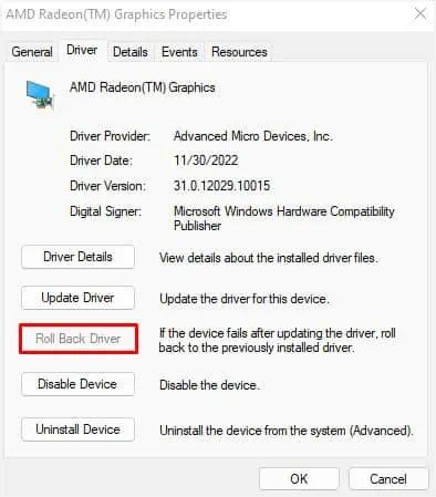 External Monitor Not Waking Up After Sleep? 7 Ways to Fix It 16 roll-back-driver-button