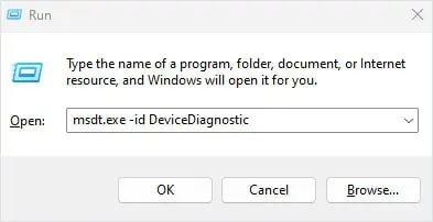 run-hardware-troubleshooter-logitech-mouse-is-not-working