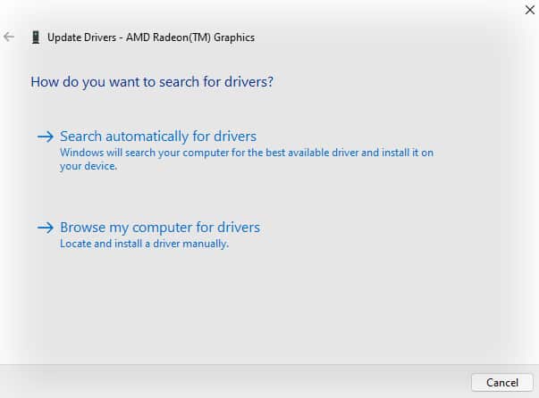 search automatically for dirvers