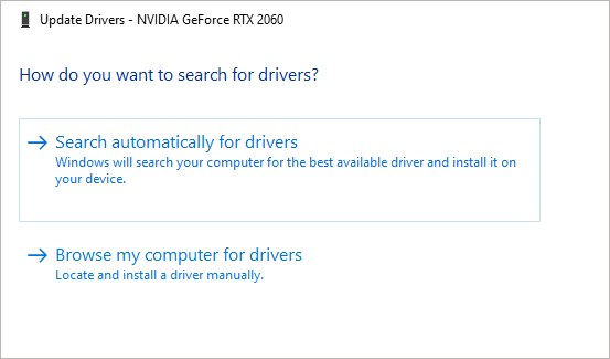 search automatically or manually