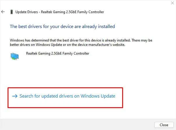 Network Adapter Not Working? 14 Ways to Fix It 19 search-for-network-drivers-on-windows-update