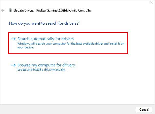 search for network drivers
