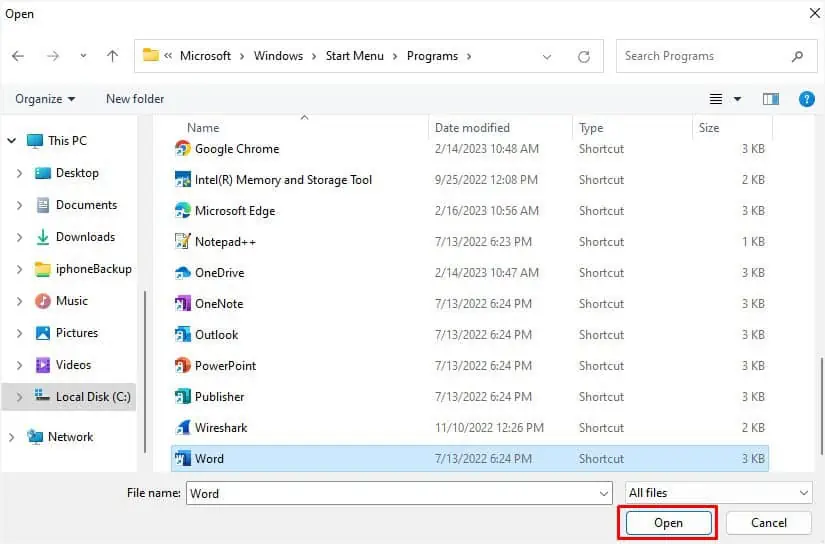 select-app-and-press-open