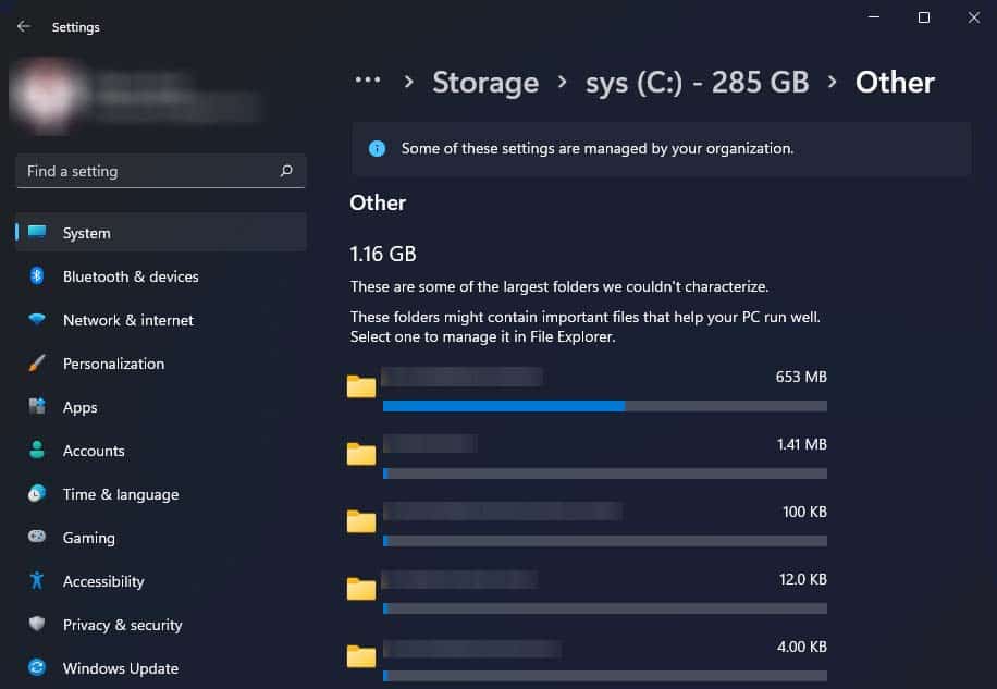 setting storage others